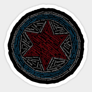 Chicago Neighborhood Star Sticker